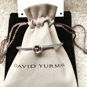 David Yurman Cable Bracelet with Amethyst Stone